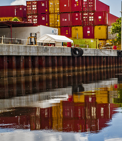 Shipping Containers on the Miami River